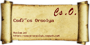 Csécs Orsolya névjegykártya